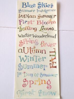 ☀️Vintage Susan Branch Colorbok Seasons Sticker Sheet Headlines Decals Rare
